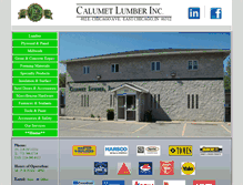 Tablet Screenshot of calumetlumber.com
